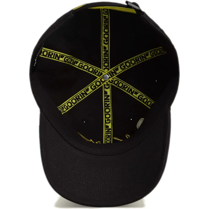 casquette-courbee-noire-ajustable-script-papa-goorin-bros
