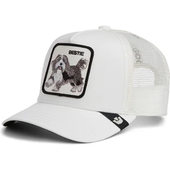 Casquette trucker blanche pour enfant chien Bestie Mini The Farm Goorin Bros.