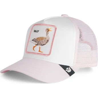 Casquette trucker blanche et rose pour enfant oie Whisper Silly The Farm Goorin Bros.