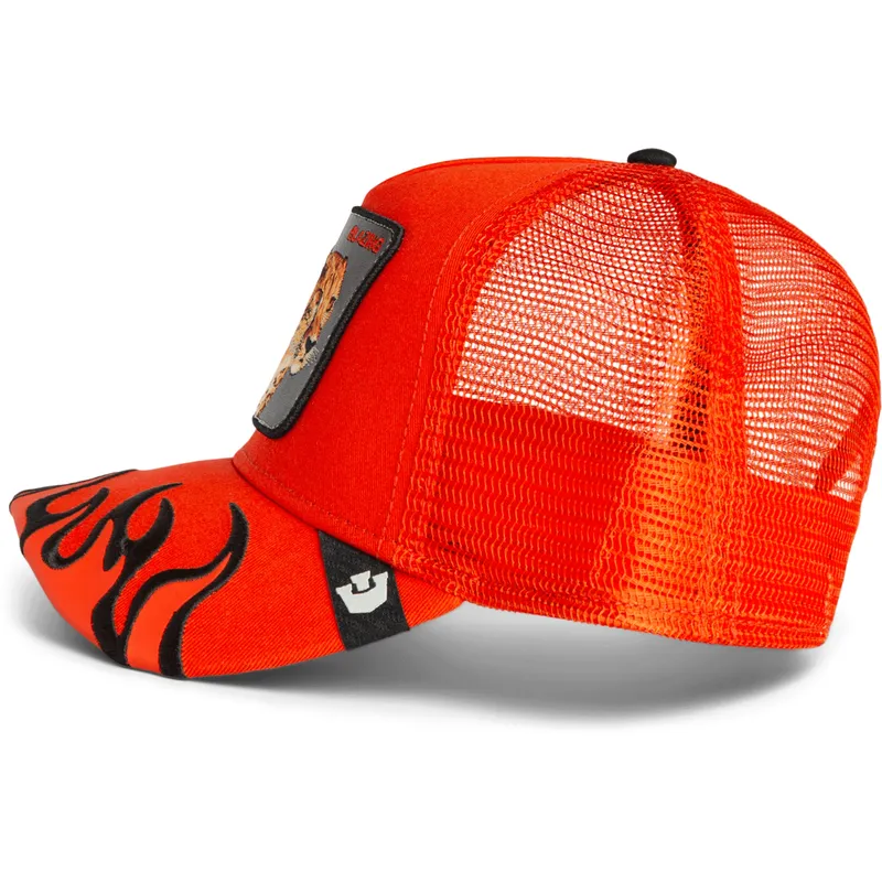 casquette-trucker-orange-guepard-blazing-flames-the-farm-goorin-bros