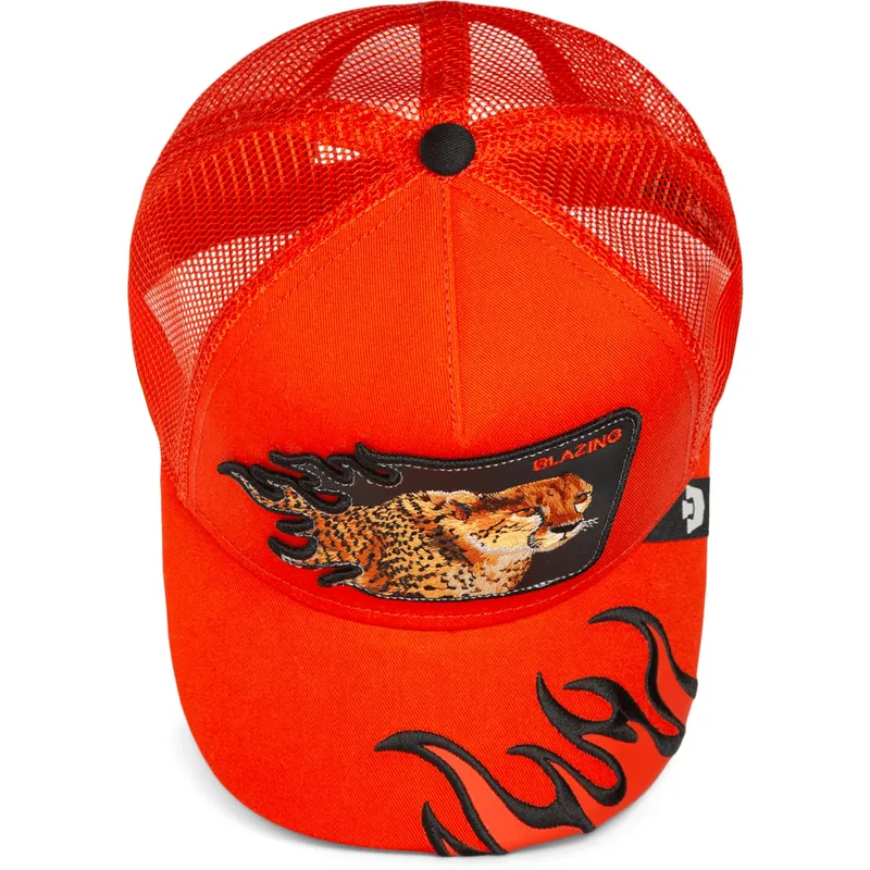 casquette-trucker-orange-guepard-blazing-flames-the-farm-goorin-bros