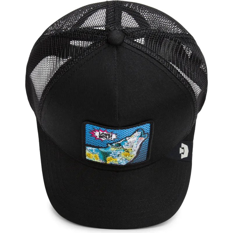 casquette-trucker-noire-loup-lone-wolf-pop-art-2-the-farm-goorin-bros
