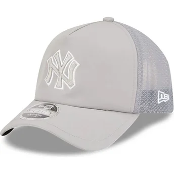 Casquette trucker grise avec logo grise 9FORTY APEX Batting Practice New York Yankees MLB New Era