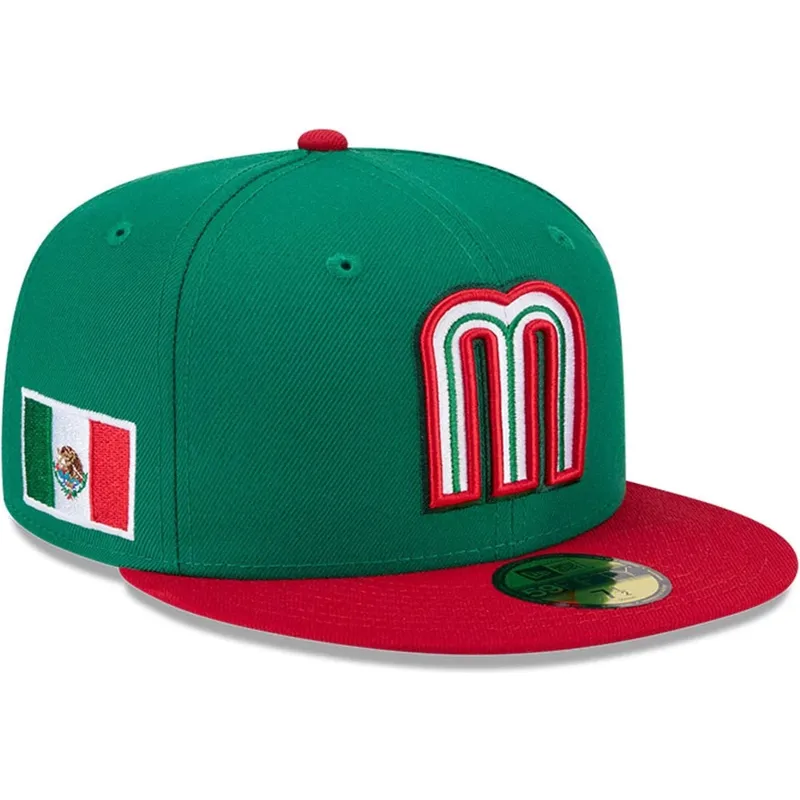 casquette-plate-verte-ajustee-59fifty-mexico-2026-world-baseball-classic-new-era