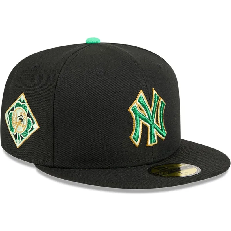 casquette-plate-noire-ajustee-59fifty-saint-patrick-s-day-new-york-yankees-mlb-new-era