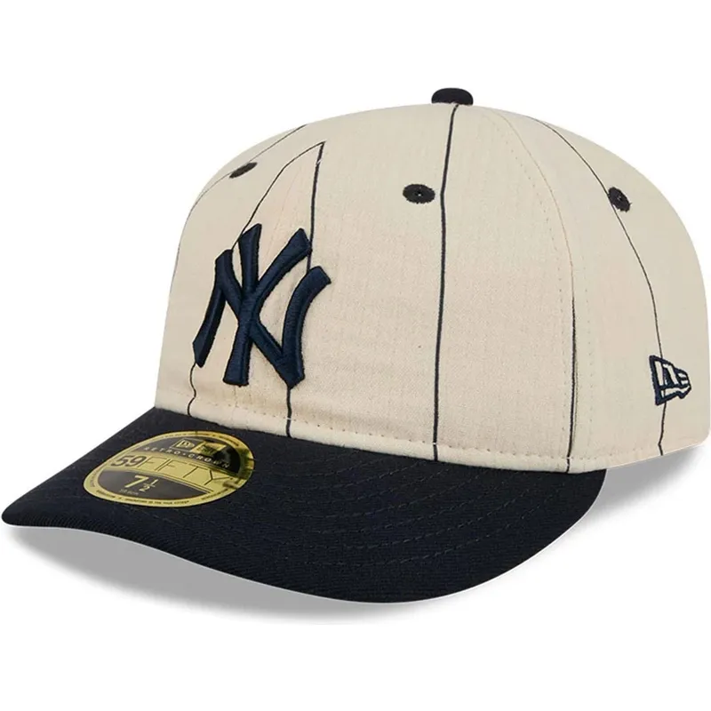casquette-courbee-beige-ajustee-59fifty-retro-crown-linen-new-york-yankees-mlb-new-era