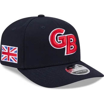 Casquette courbée bleue marine snapback 9SEVENTY Stretch Snap Great Britain 2026 World Baseball Classic New Era