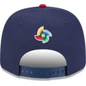 casquette-courbee-bleue-marine-et-rouge-snapback-9seventy-stretch-snap-usa-2026-world-baseball-classic-new-era