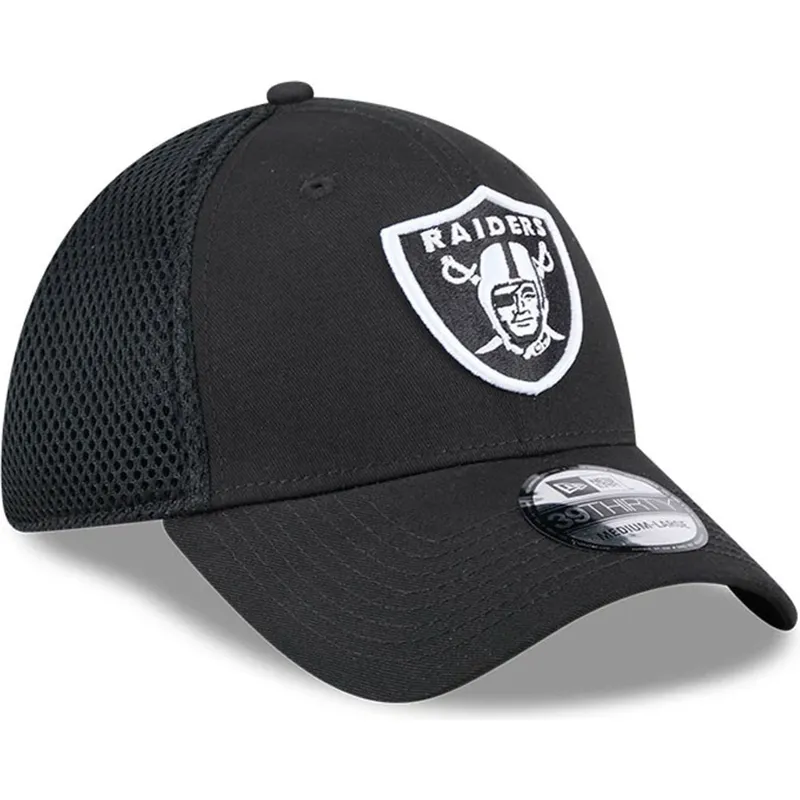 casquette-trucker-noire-ajustee-39thirty-evergreen-neo-las-vegas-raiders-nfl-new-era
