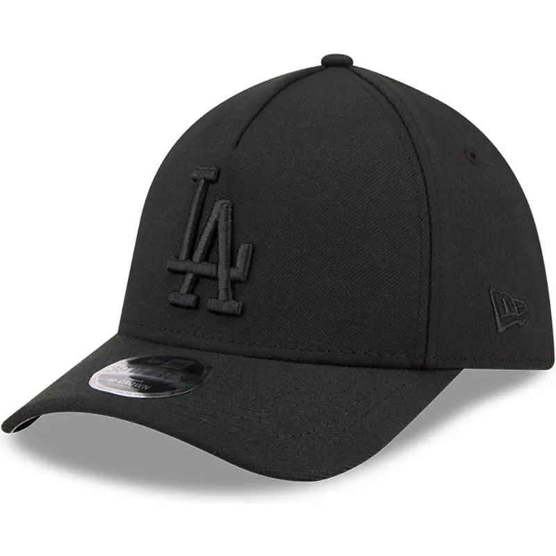 casquette-courbee-noire-ajustee-avec-logo-noir-39thirty-m-crown-a-frame-los-angeles-dodgers-mlb-new-era