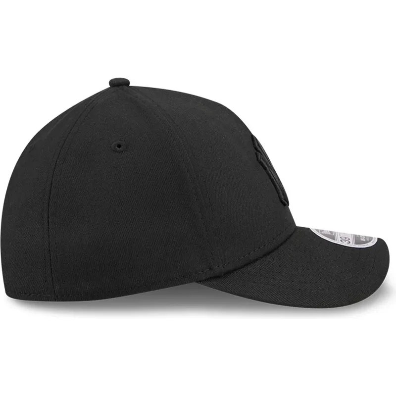 casquette-courbee-noire-ajustee-avec-logo-noir-39thirty-m-crown-a-frame-new-york-yankees-mlb-new-era