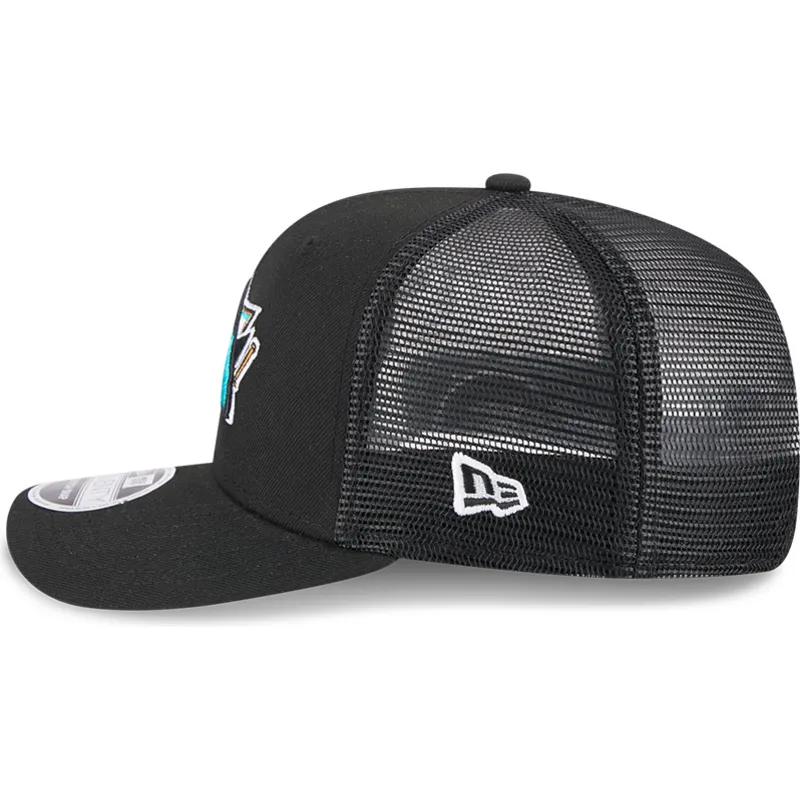 casquette-trucker-noire-9seventy-stretch-snap-evergreen-san-jose-sharks-nhl-new-era