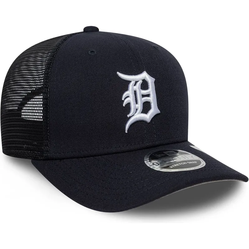 casquette-trucker-bleue-marine-9seventy-stretch-snap-evergreen-detroit-tigers-mlb-new-era