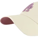 casquette-courbee-beige-ajustable-avec-logo-violet-clean-up-ballpark-los-angeles-dodgers-mlb-47-brand
