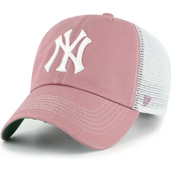 Casquette trucker rose Clean Up Trawler New York Yankees MLB 47 Brand