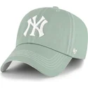 casquette-courbee-verte-ajustable-clean-up-contrast-stitch-new-york-yankees-mlb-47-brand
