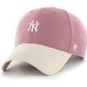 casquette-courbee-rose-ajustable-mvp-base-runner-two-tone-legend-new-york-yankees-mlb-47-brand