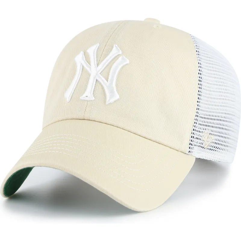 casquette-trucker-beige-clean-up-trawler-new-york-yankees-mlb-47-brand