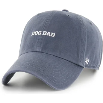 Casquette courbée bleue marine ajustable Dog Dad Phrase Clean Up Base Runner Icon 47 Brand