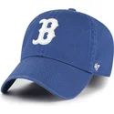 casquette-courbee-bleue-ajustable-clean-up-no-loop-label-boston-red-sox-mlb-47-brand