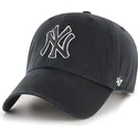 casquette-courbee-noire-ajustable-clean-up-no-loop-label-new-york-yankees-mlb-47-brand