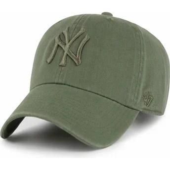 Casquette courbée verte ajustable avec logo vert Clean Up New York Yankees MLB 47 Brand