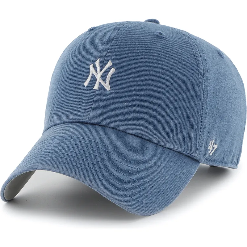 casquette-courbee-bleue-ajustable-clean-up-base-runner-new-york-yankees-mlb-47-brand