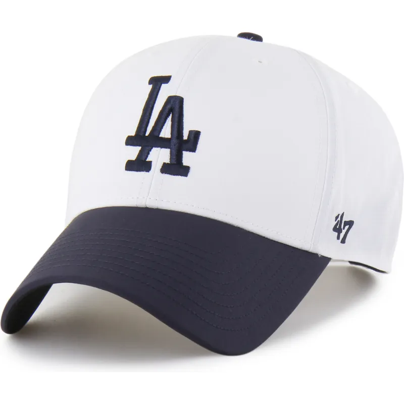 casquette-courbee-blanche-et-bleue-marine-snapback-mvp-brrr-two-tone-los-angeles-dodgers-mlb-47-brand
