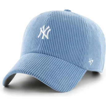 Casquette courbée bleue ajustable Clean Up Cord Base Runner New York Yankees MLB 47 Brand