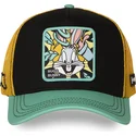 casquette-trucker-noire-jaune-et-verte-bugs-bunny-loo13-bugb-looney-tunes-capslab