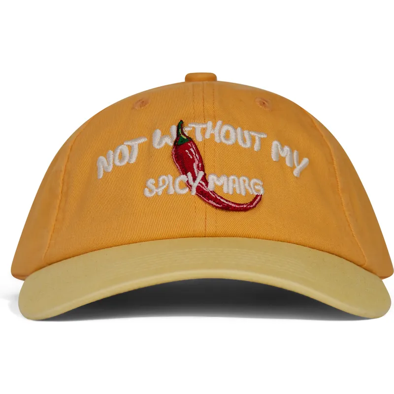 casquette-courbee-orange-et-jaune-ajustable-not-without-my-spicy-marg-pica-pica