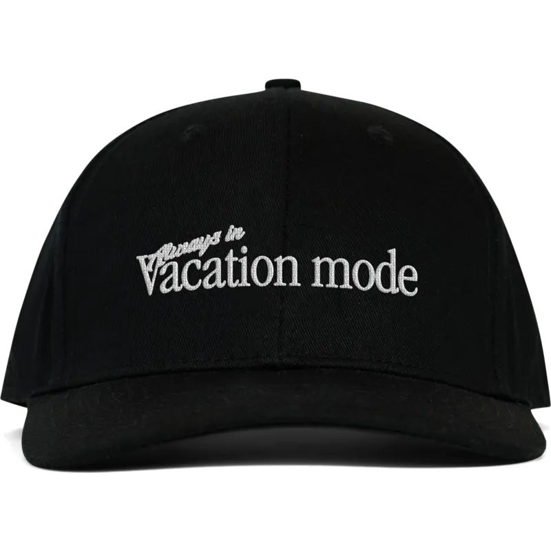casquette-courbee-noire-snapback-vacation-mode-pica-pica