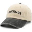 casquette-courbee-beige-et-noire-ajustable-heartbreaker-pica-pica