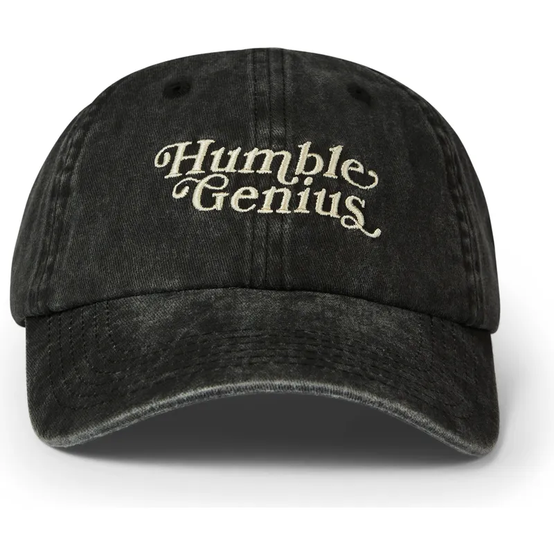 casquette-courbee-noire-ajustable-humble-genius-washed-pica-pica