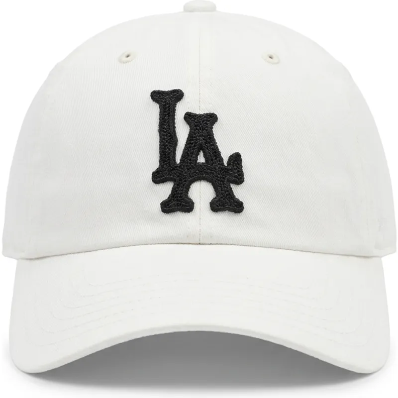 casquette-courbee-blanche-ajustable-archive-los-angeles-dodgers-mlb-american-needle