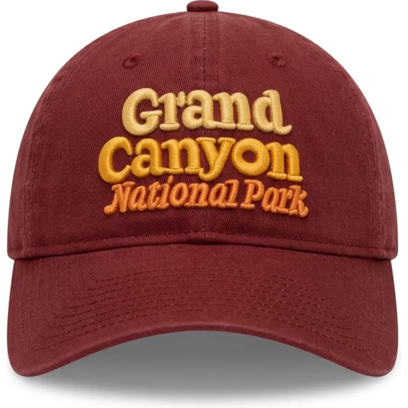 casquette-courbee-rouge-ajustable-ballpark-grand-canyon-national-park-american-needle