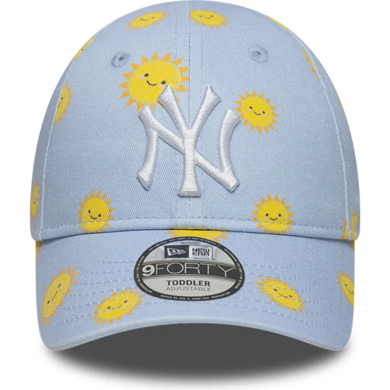 casquette-courbee-bleue-ajustable-pour-enfant-9forty-summer-all-over-print-new-york-yankees-mlb-new-era