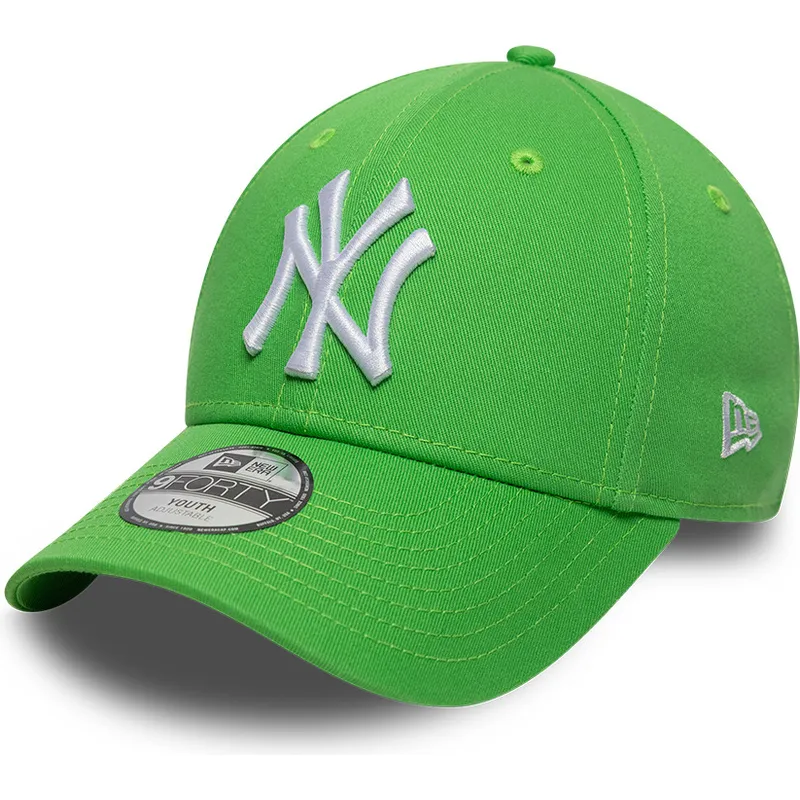 casquette-courbee-verte-ajustable-pour-enfant-9forty-essential-new-york-yankees-mlb-new-era