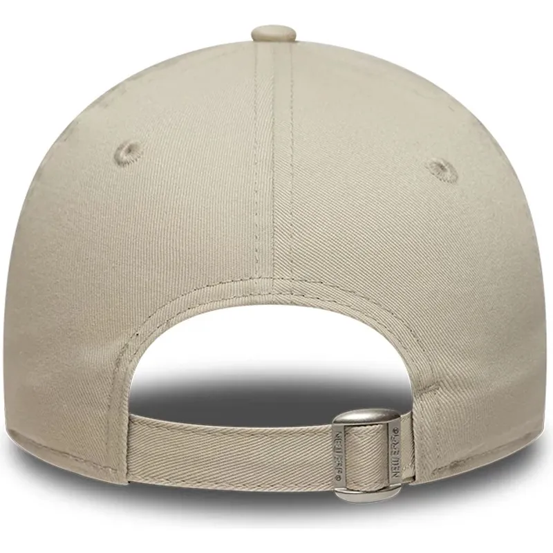 casquette-courbee-beige-ajustable-avec-logo-orange-pour-enfant-9forty-league-essential-new-york-yankees-mlb-new-era
