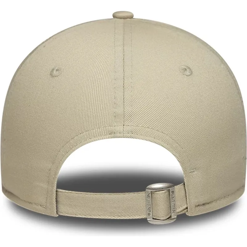 casquette-courbee-beige-ajustable-pour-femme-9forty-metallic-new-york-yankees-mlb-new-era