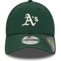 casquette-courbee-verte-ajustable-9forty-recycled-midi-oakland-athletics-mlb-new-era