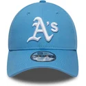 casquette-courbee-bleue-claire-ajustable-9forty-league-essential-oakland-athletics-mlb-new-era