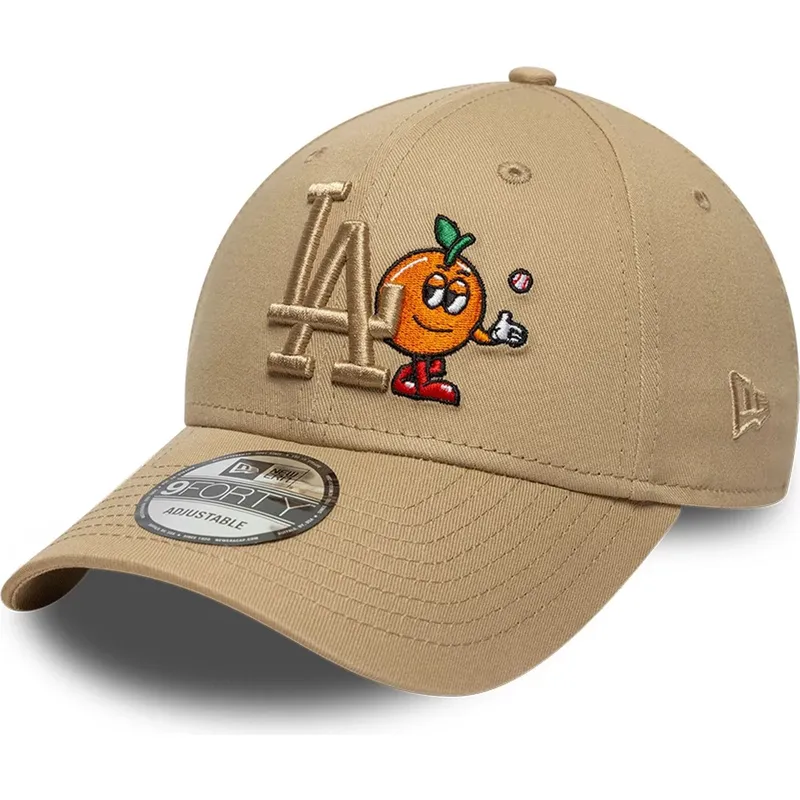 casquette-courbee-marron-ajustable-avec-logo-marron-9forty-tonal-icon-los-angeles-dodgers-mlb-new-era