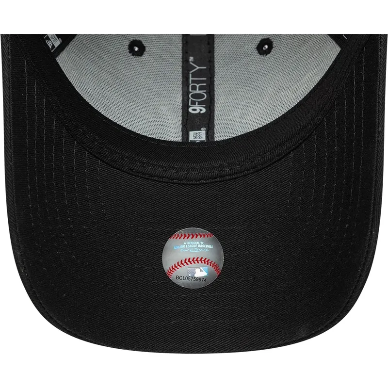 casquette-courbee-noire-ajustable-avec-logo-noir-9forty-tonal-icon-new-york-yankees-mlb-new-era