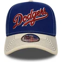 casquette-courbee-bleue-et-beige-snapback-e-frame-city-icon-los-angeles-dodgers-mlb-new-era