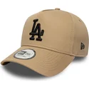 casquette-courbee-marron-snapback-avec-logo-noir-e-frame-league-essential-los-angeles-dodgers-mlb-new-era