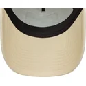 casquette-courbee-beige-snapback-e-frame-patch-linen-new-era