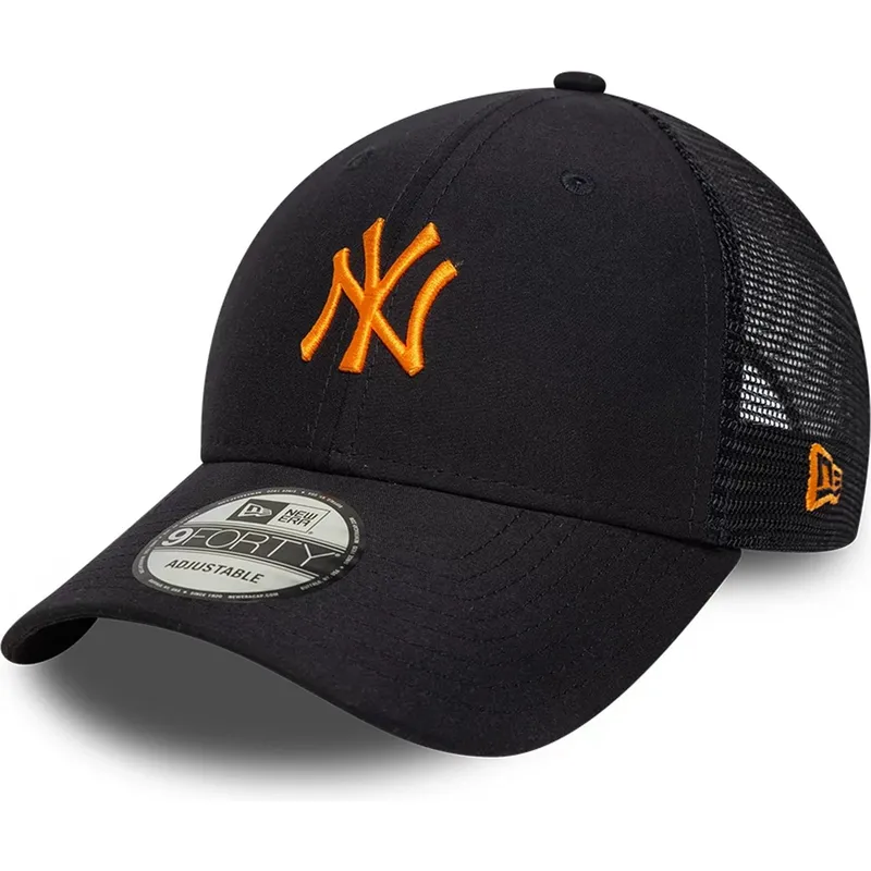 casquette-trucker-bleue-marine-ajustable-avec-logo-orange-9forty-homefield-midi-new-york-yankees-mlb-new-era