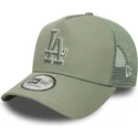 casquette-trucker-verte-avec-logo-vert-a-frame-outline-los-angeles-dodgers-mlb-new-era