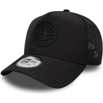 Casquette trucker noire avec logo noir A Frame Sport Seattle Mariners MLB New Era